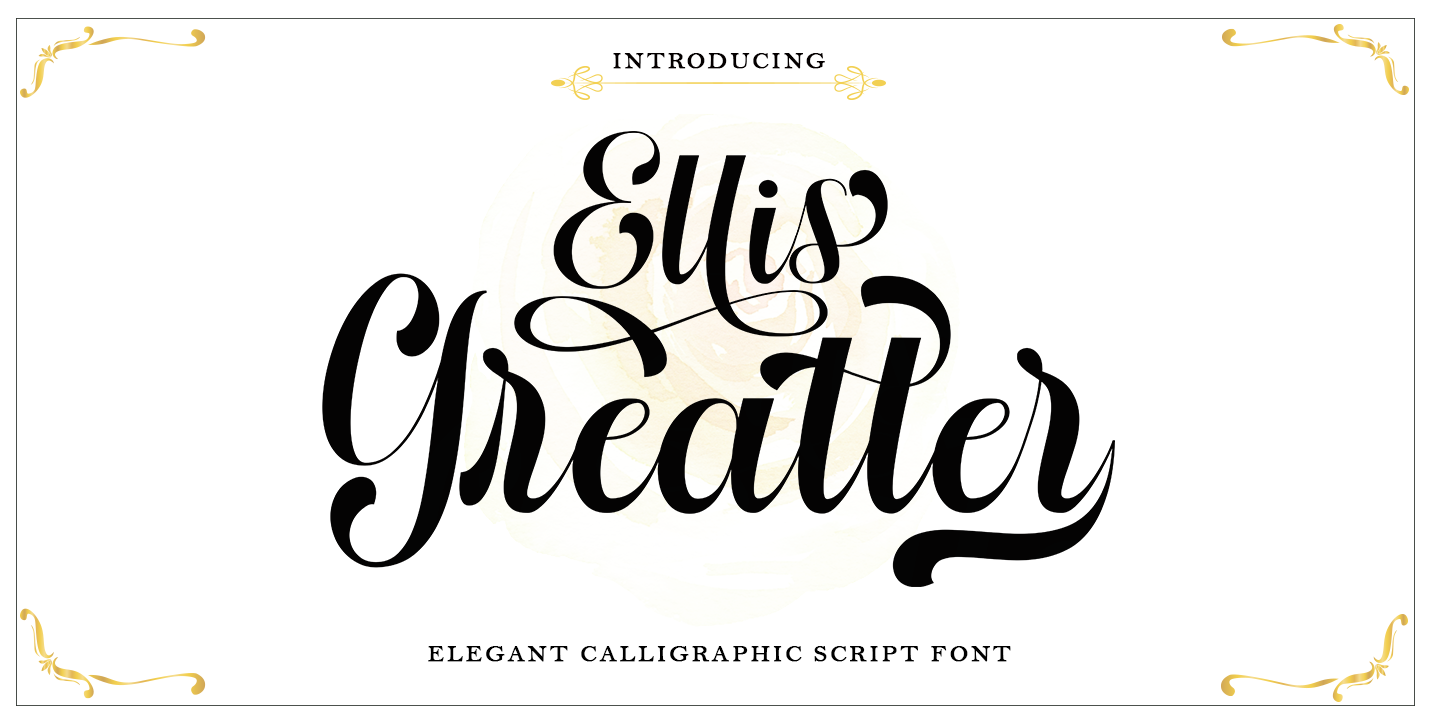 Пример шрифта Ellis Greatter